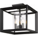 Smyth 3 Light 12 inch Matte Black Semi-flush Ceiling Light
